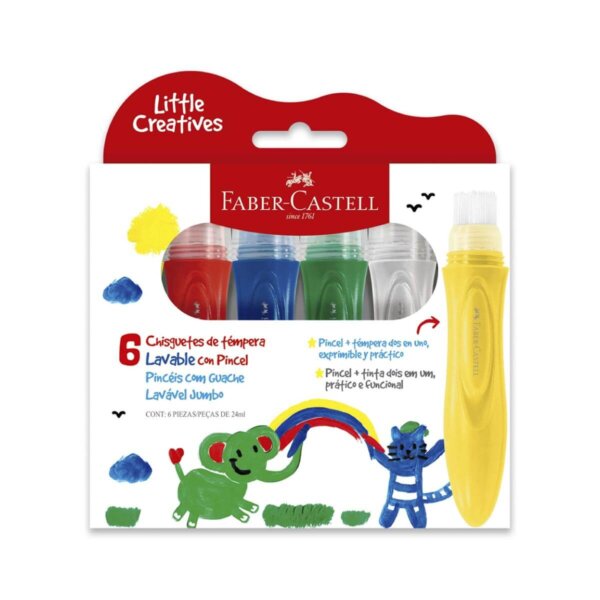 Témperas Exprimibles x6 Faber Castell